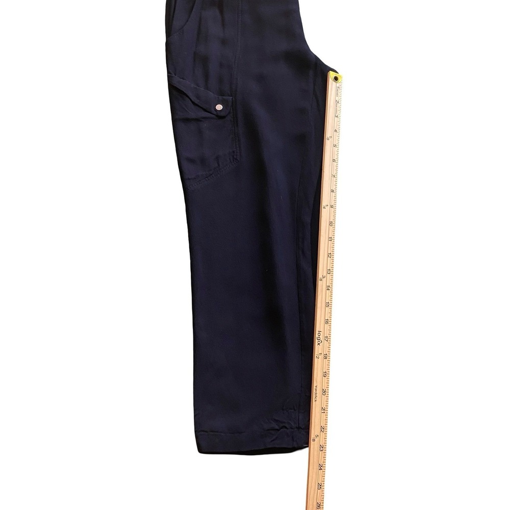 Helmut Lang Black Draped Canvas Straight Leg Cargo Trousers Pants Size 8 - Picture 12 of 12